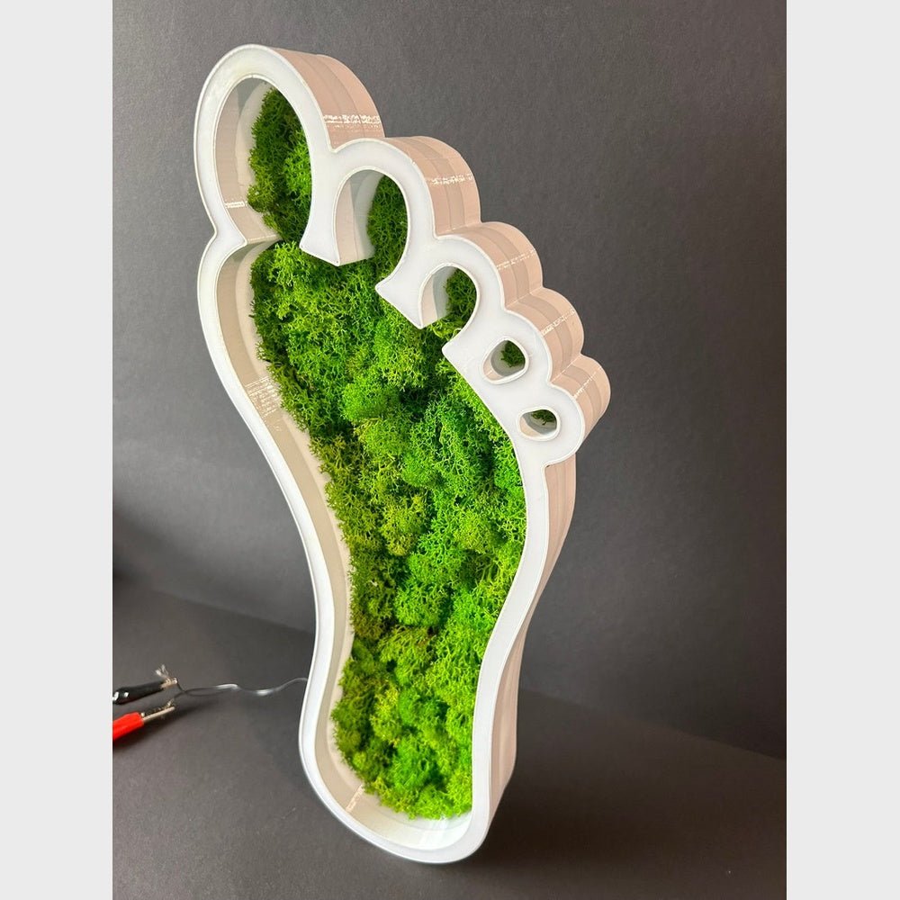 Foot 3D Moss Letter Sign - Shineneon