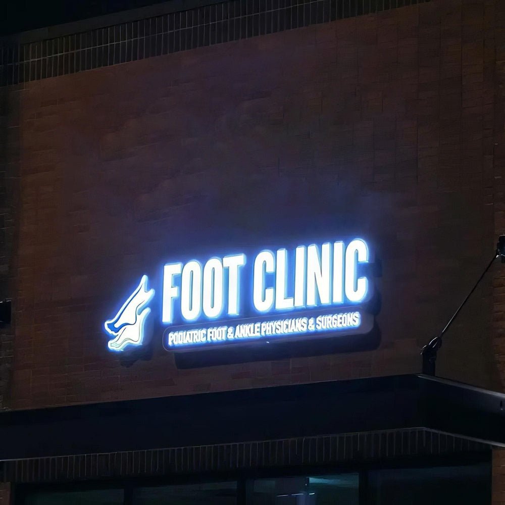 Foot Clinic 3D Front And Back Lit Letters Metal Led Sign - Shineneon