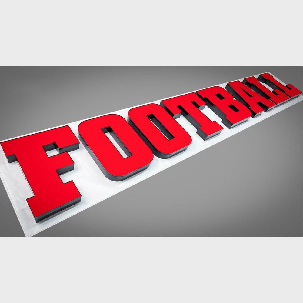 Football 3D Frontlit And Backlit Channel Letter Led Light Sign - Shineneon