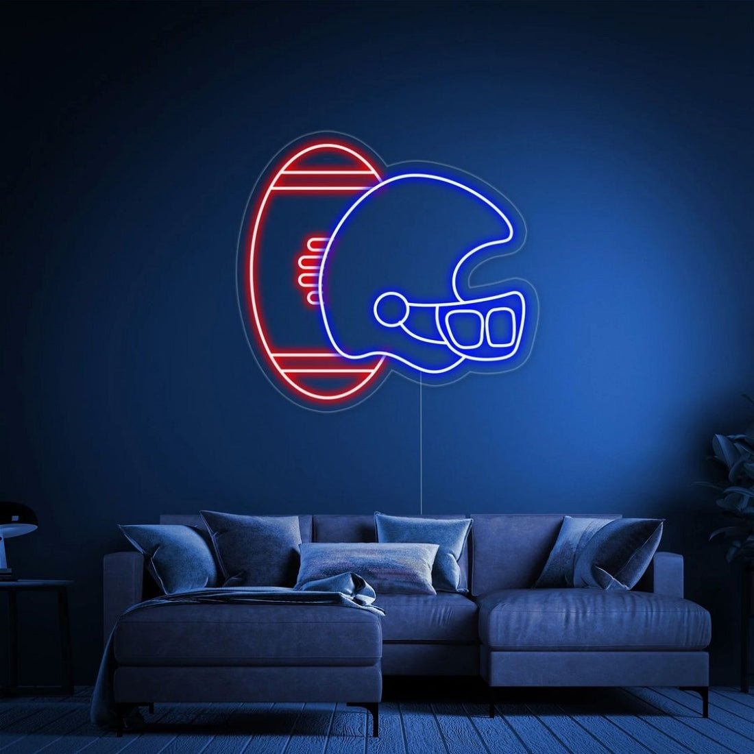 Football And Helmet Led Sign Business Neon Sign - Shineneon