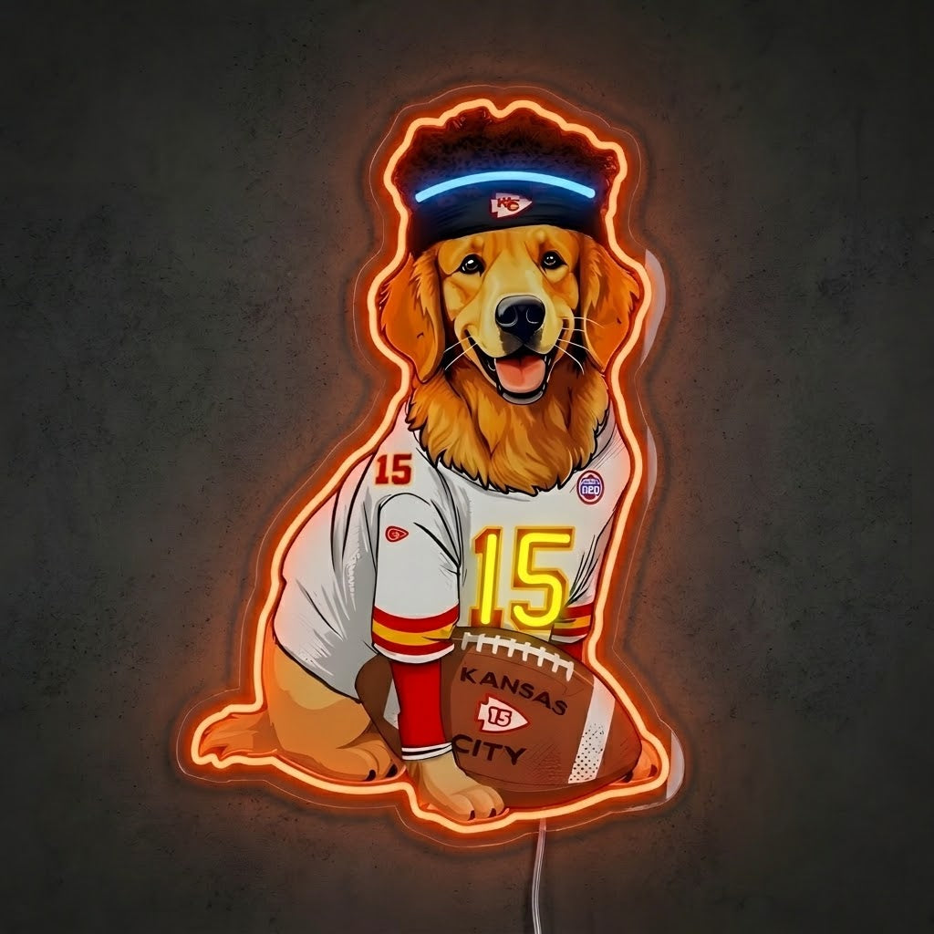 ShineNeon™ Football Dog MVP Jersey Neon Sign USB Power