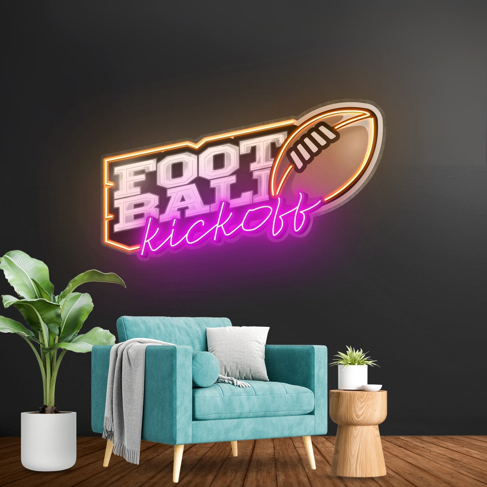 Football Kickoff Custom Led Signs Artwork For Sale - Shineneon