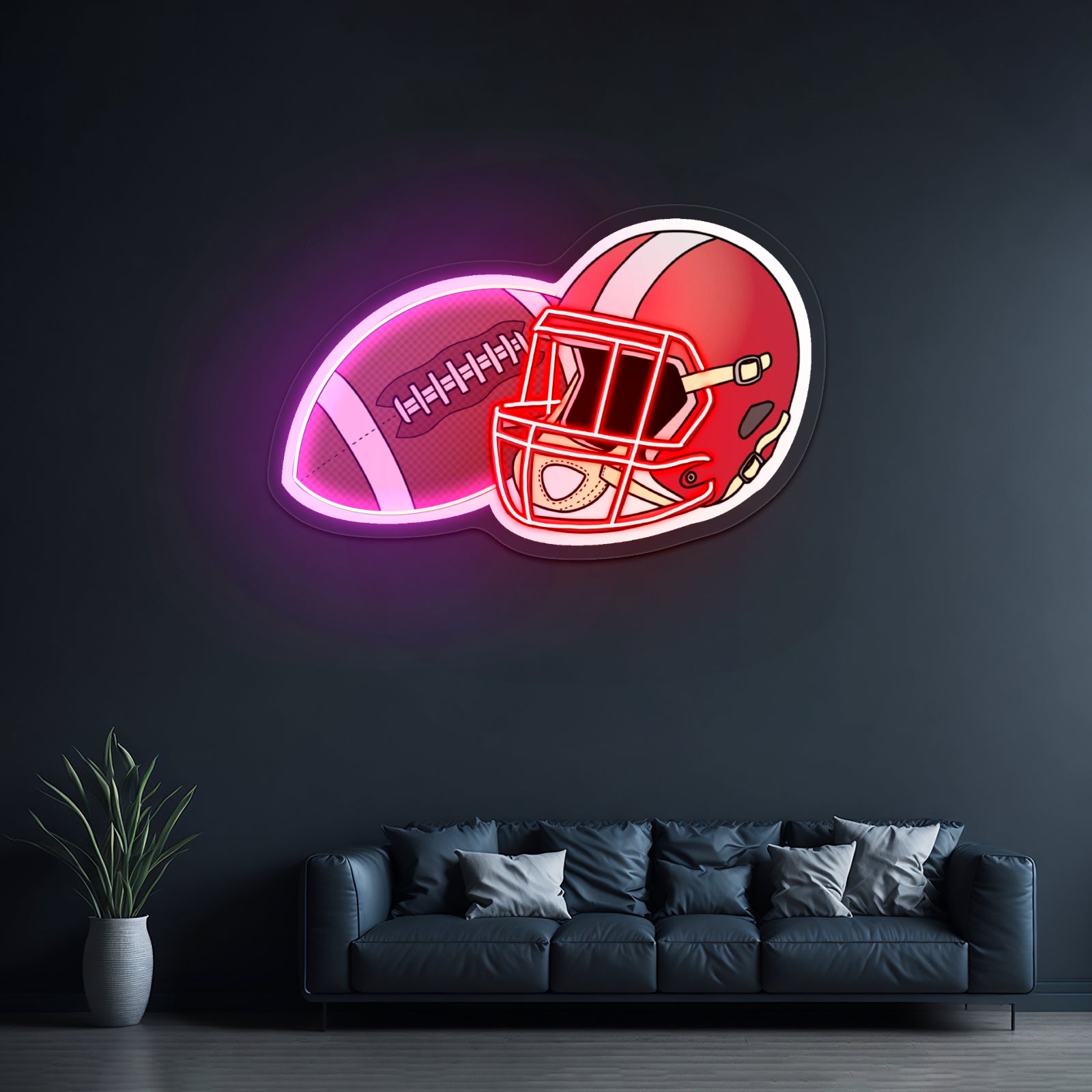 Football Sports Neon Signs For Wall Decor