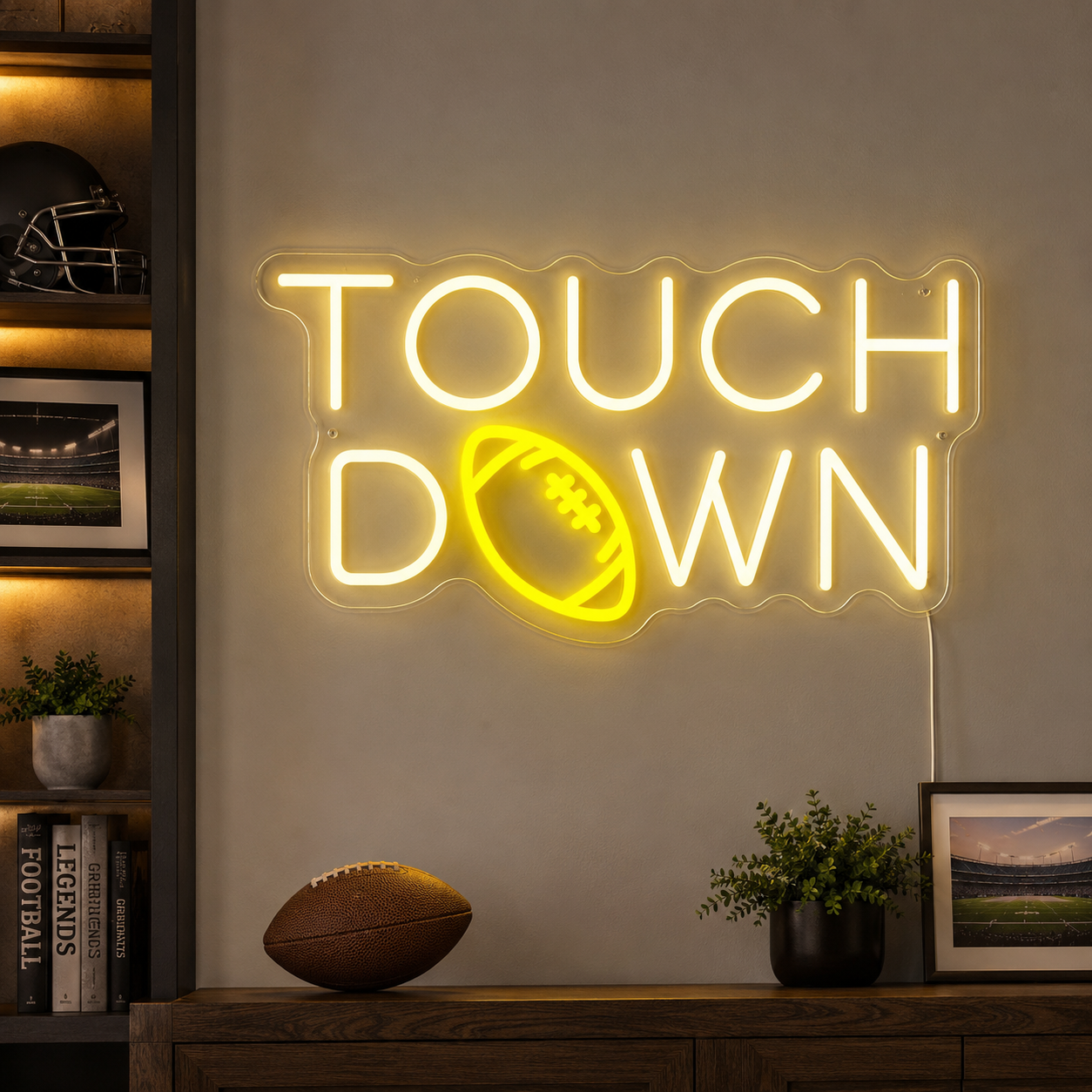 Football Trophy Wall LED Neon Sign main product image