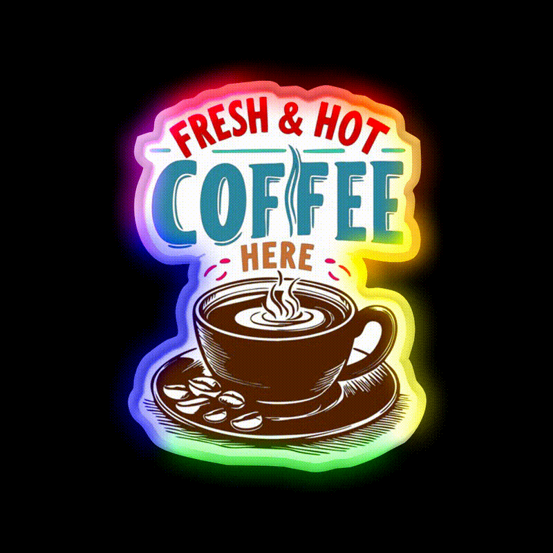 For The Coffee Enthusiast Cafe Led Neon Sign Espresso Bar Art Rgb Color