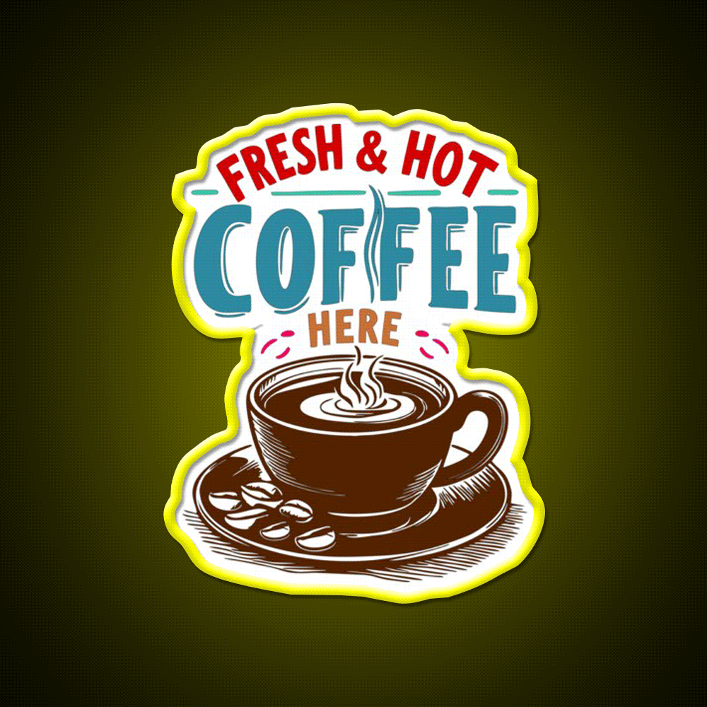 For The Coffee Enthusiast Cafe Led Neon Sign Espresso Bar Art Rgb Color