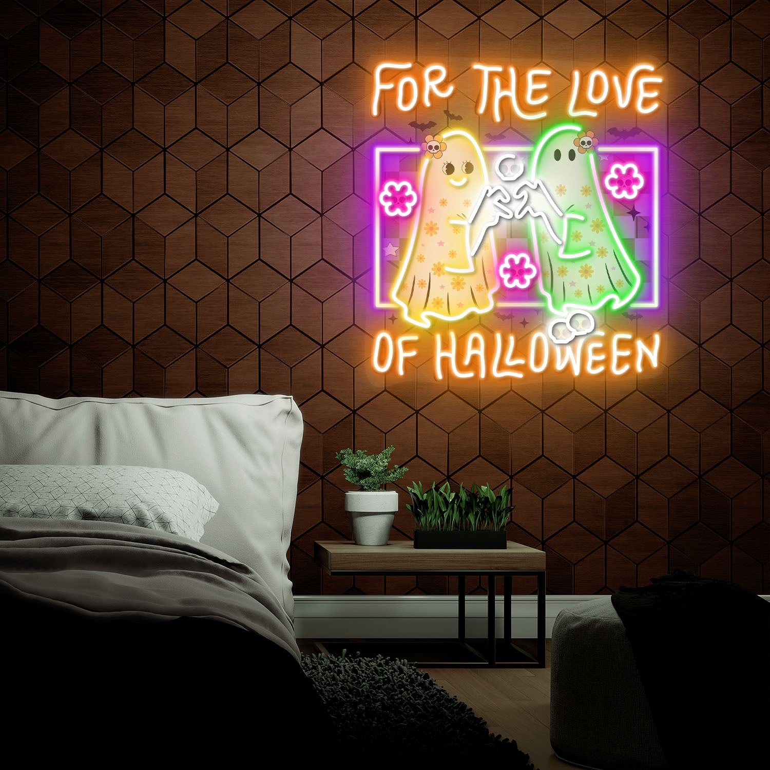 For The Love Of Halloween Acrylic Led Neon Sign | Shineneon