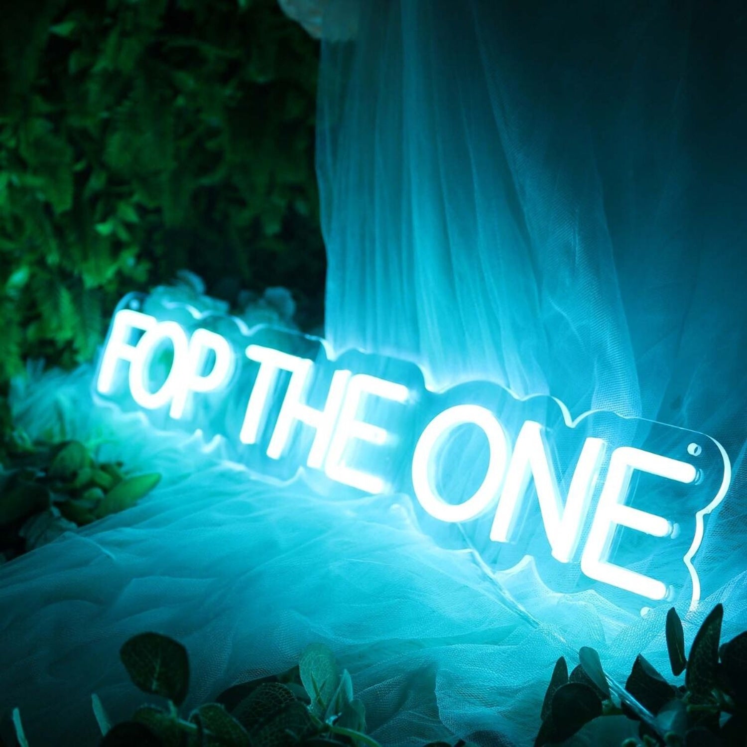For The One Blue Led Neon Sign - Shineneon