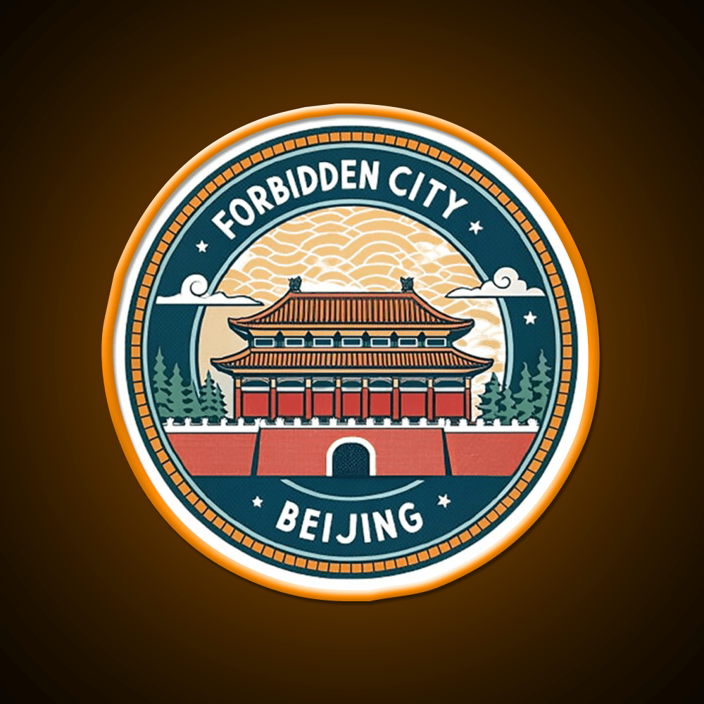 Forbidden City Beijing Asian Cultural Led Neon Sign Wall Art Rgb Color - Shineneon