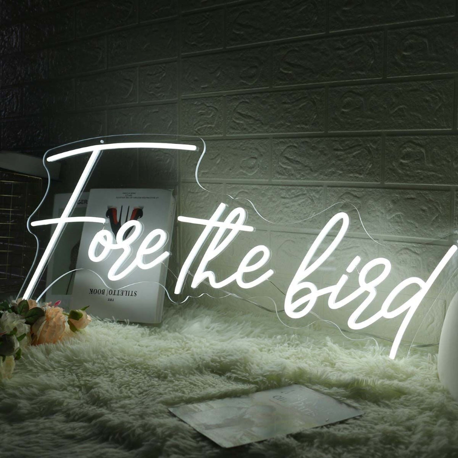 Fore The Bird White Led Neon Sign - Shineneon