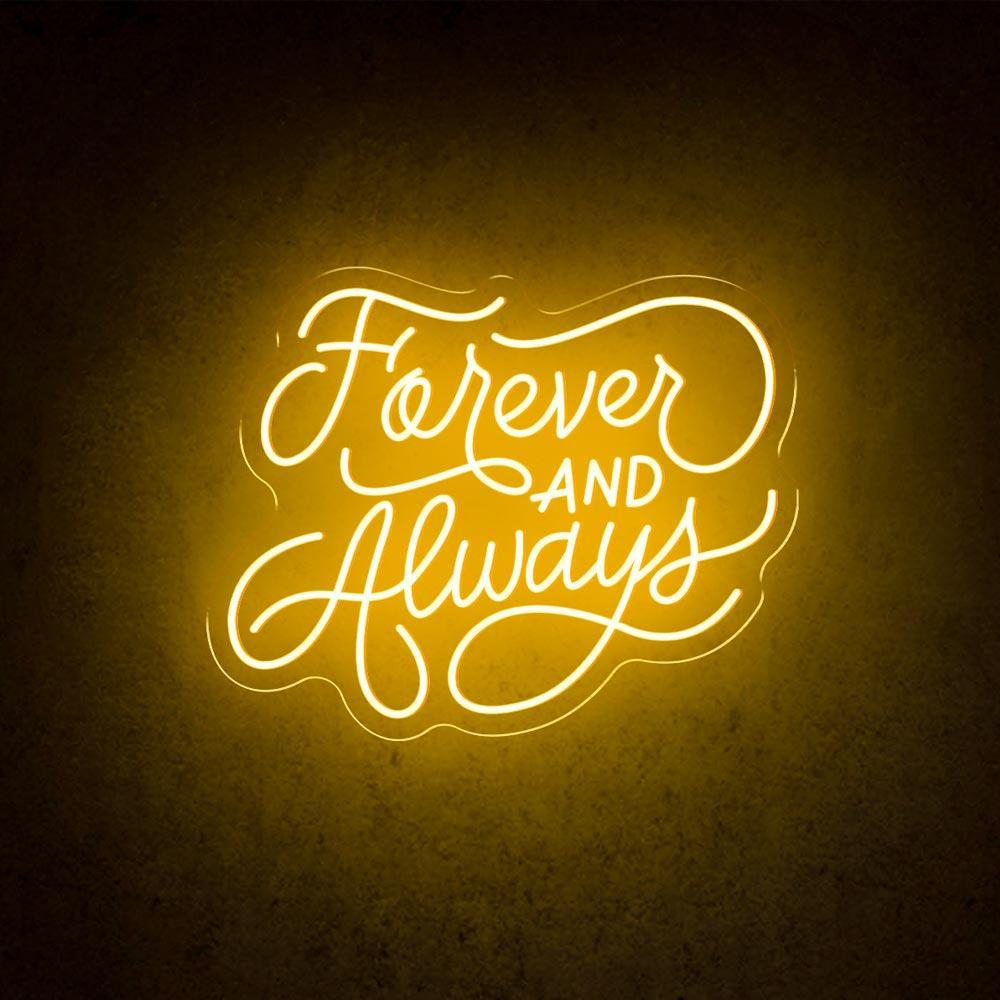 Forever And Always Handwritten Led Neon Sign Wedding Home Decor | Shineneon