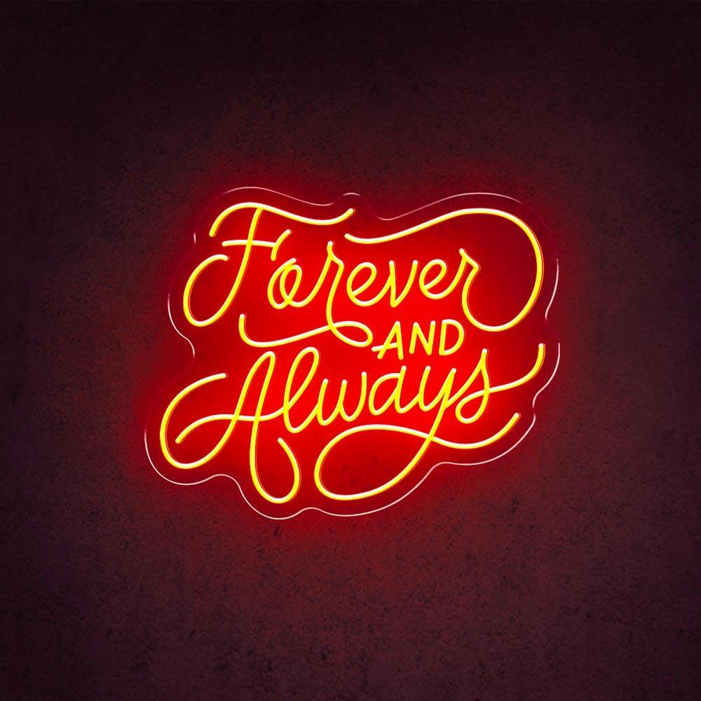 Forever And Always Handwritten Led Neon Sign Wedding Home Decor | Shineneon