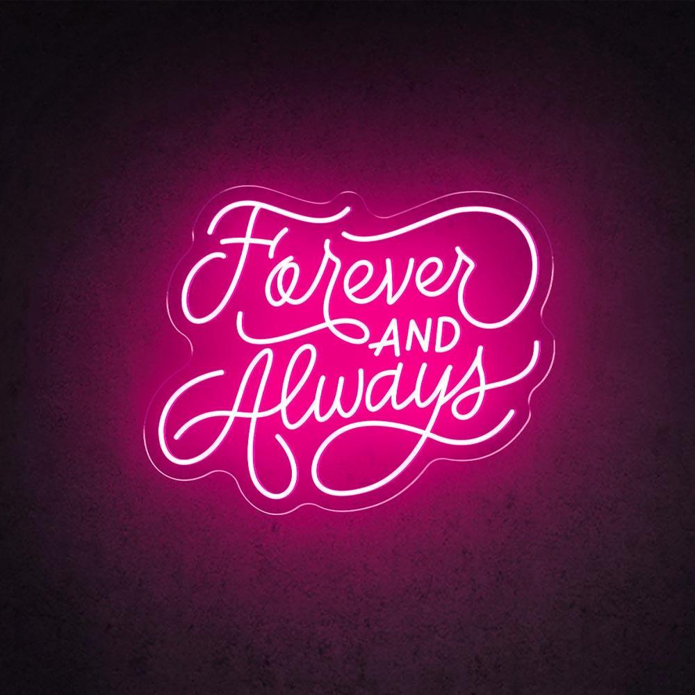 Forever And Always Handwritten Led Neon Sign Wedding Home Decor | Shineneon