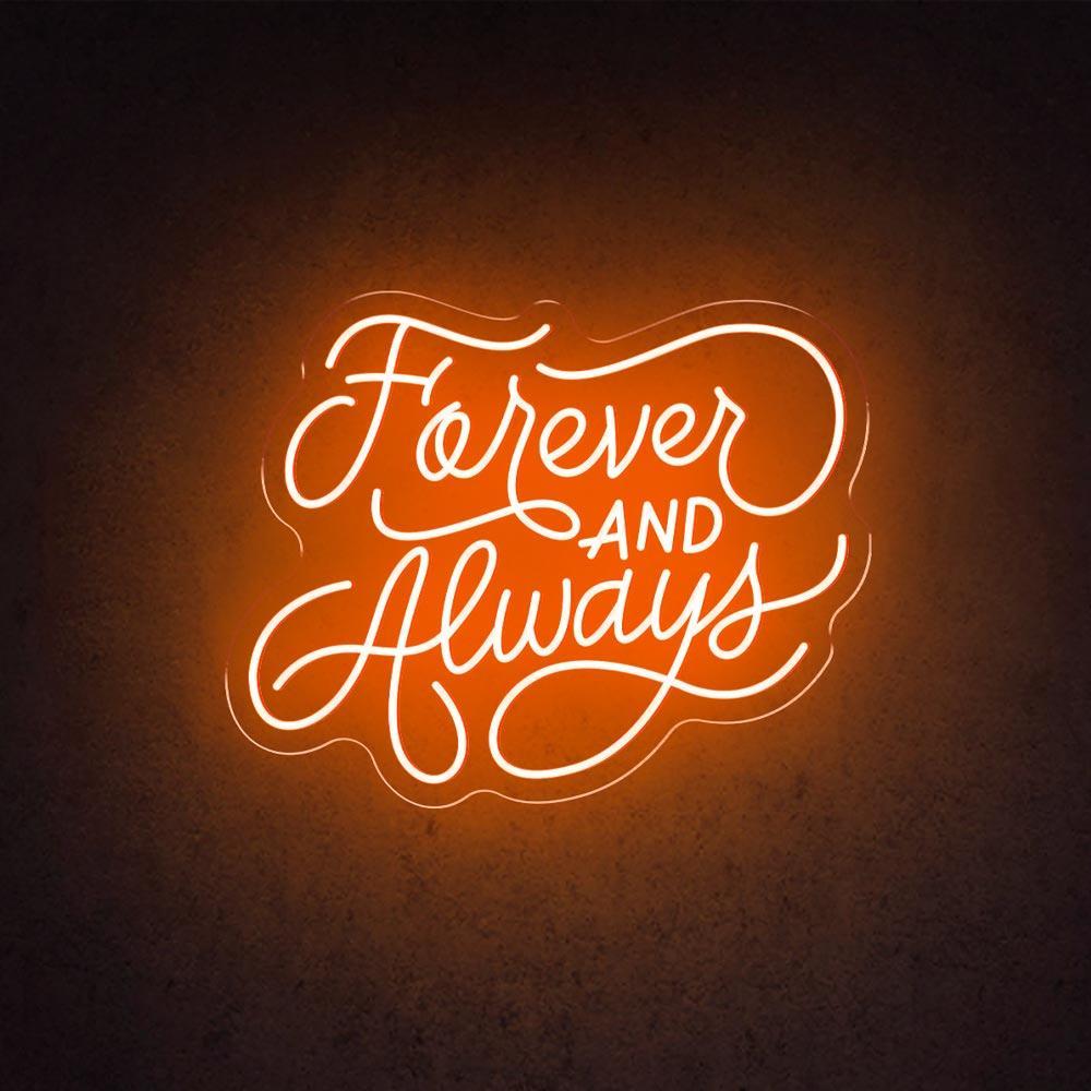 Forever And Always Handwritten Led Neon Sign Wedding Home Decor | Shineneon