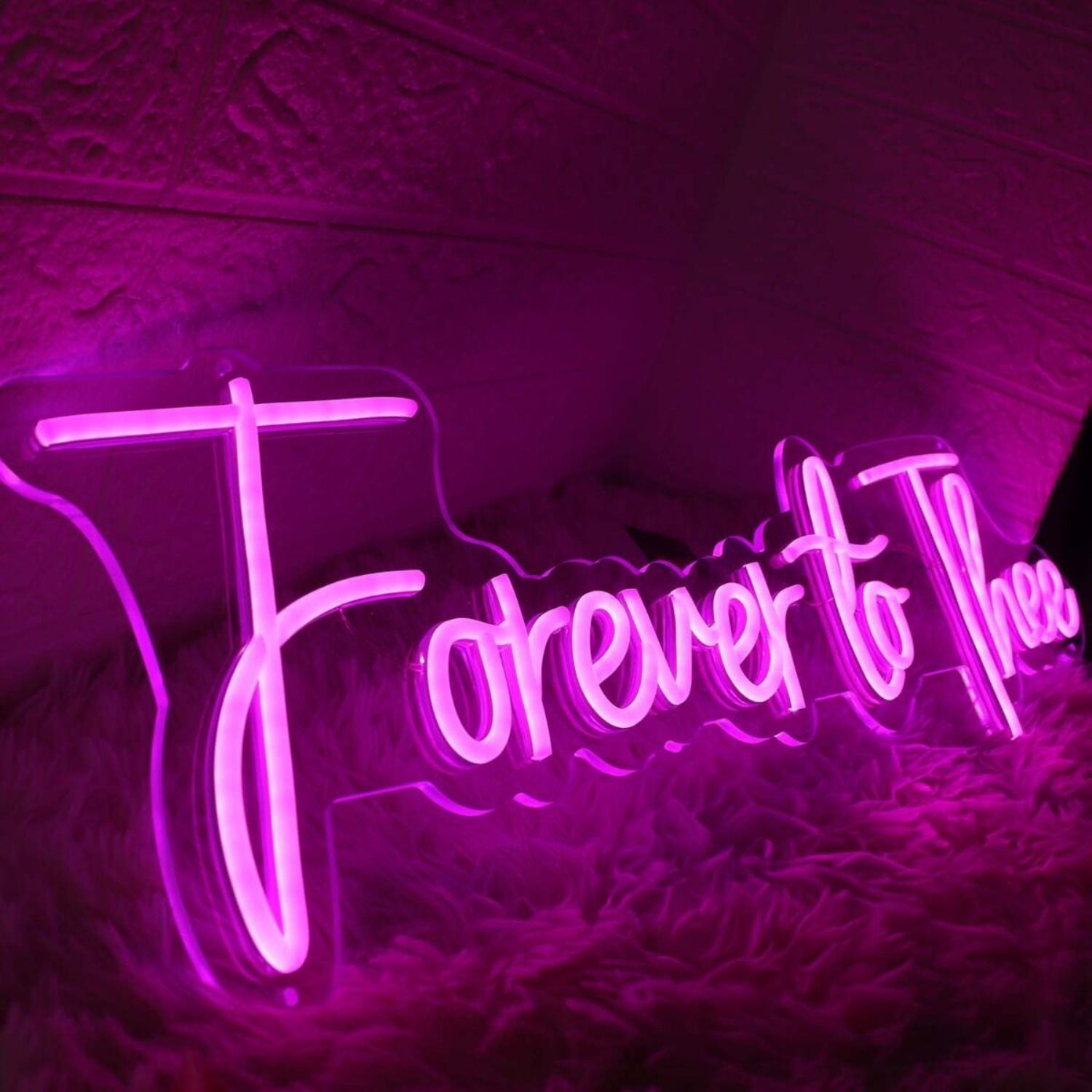 Forever To Thee Pink Led Neon Sign - Shineneon