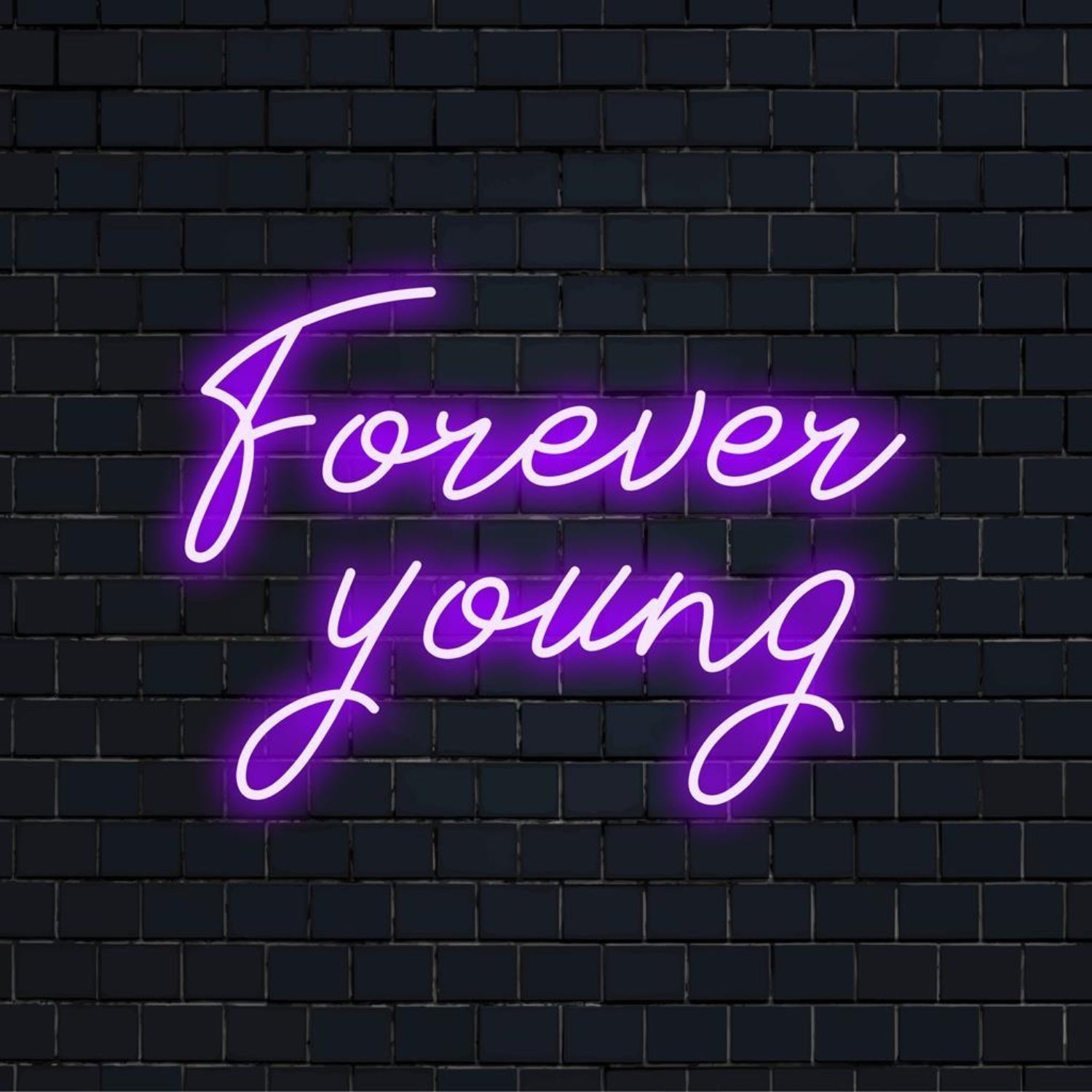 Forever Young Purple Glow Led Neon Sign For Bar Cafe Home Decor | Shineneon