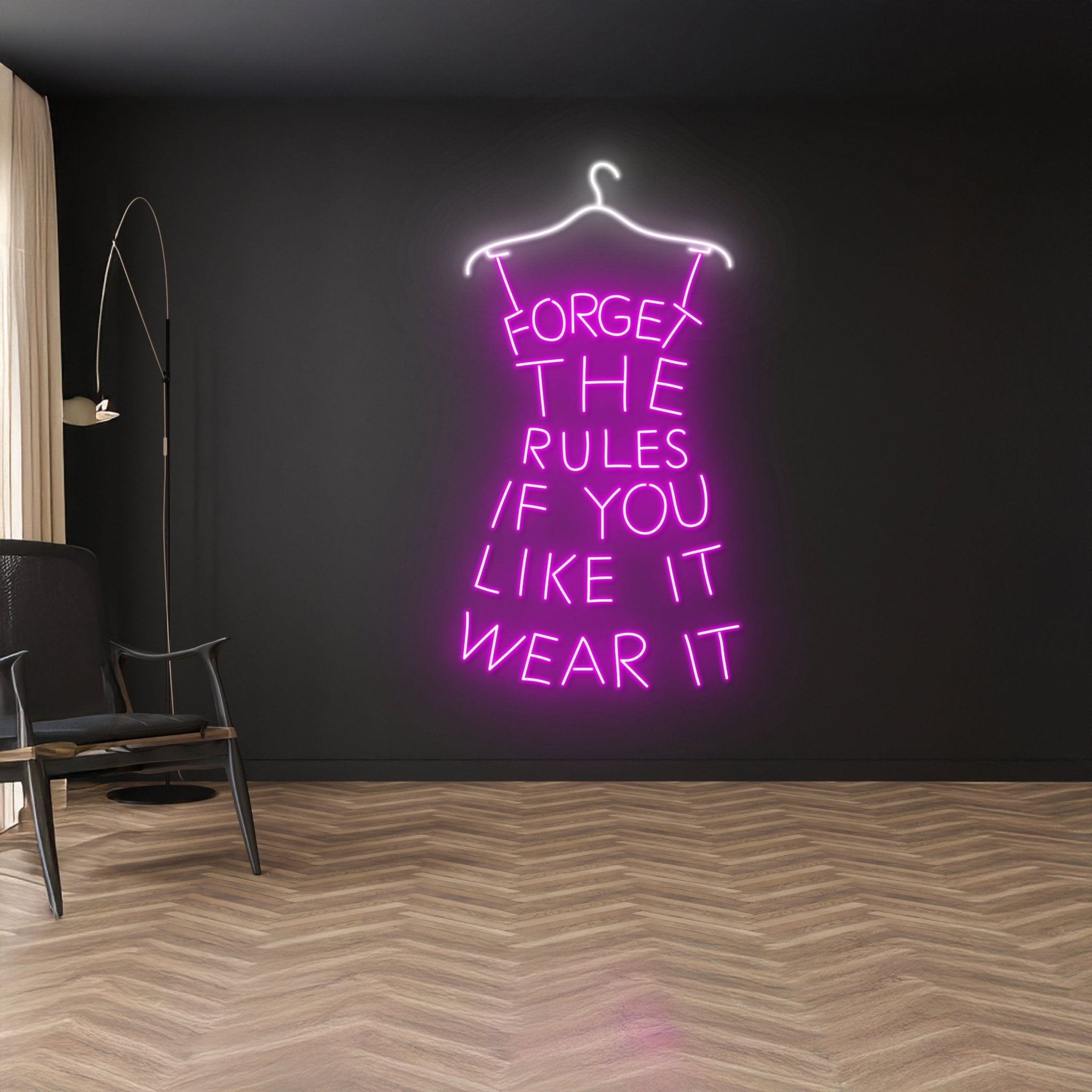 Forget The Rules If You Like It Wear It Dress Neon Light - Shineneon