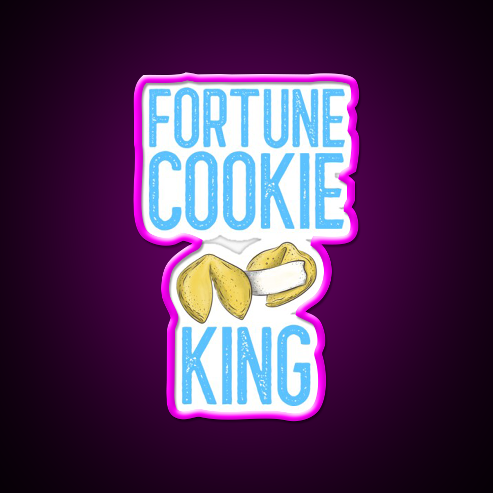 Fortune Cookie King Fortune Cookie Gift Led Neon Sign Chinese Food Rgb Color