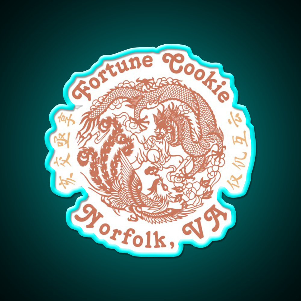 Fortune Cookie Norfolk Virginia Led Neon Sign Chinese Food Rgb Color