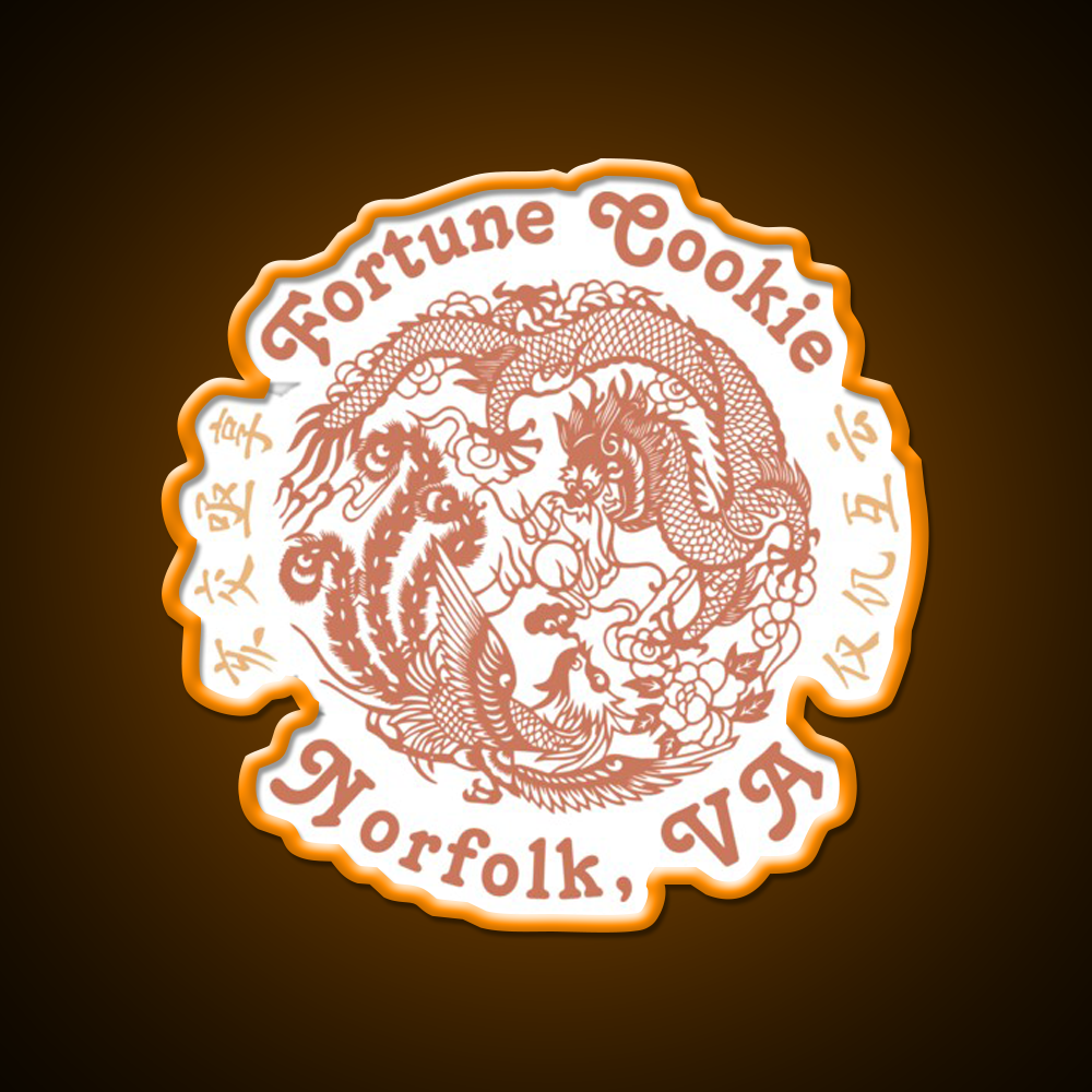 Fortune Cookie Norfolk Virginia Led Neon Sign Chinese Food Rgb Color