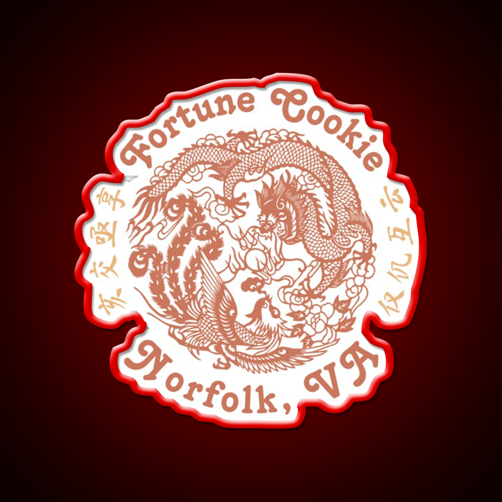 Fortune Cookie Norfolk Virginia Led Neon Sign Chinese Food Rgb Color