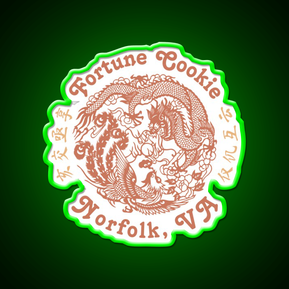 Fortune Cookie Norfolk Virginia Led Neon Sign Chinese Food Rgb Color - Shineneon