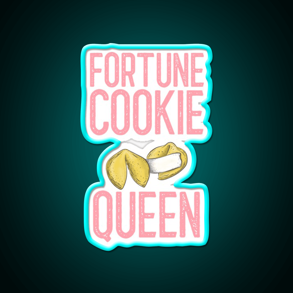 Fortune Cookie Queen Fortune Cookie Gift Led Neon Sign Chinese Food Rgb Color - Shineneon
