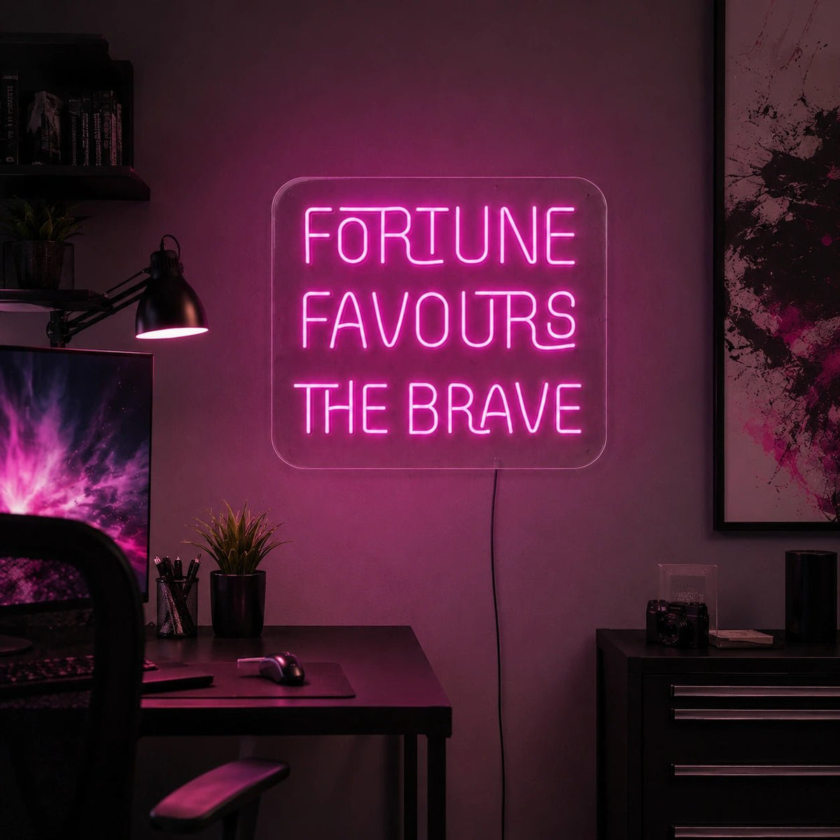 Fortune Favours The Brave LED Neon Sign - Shineneon