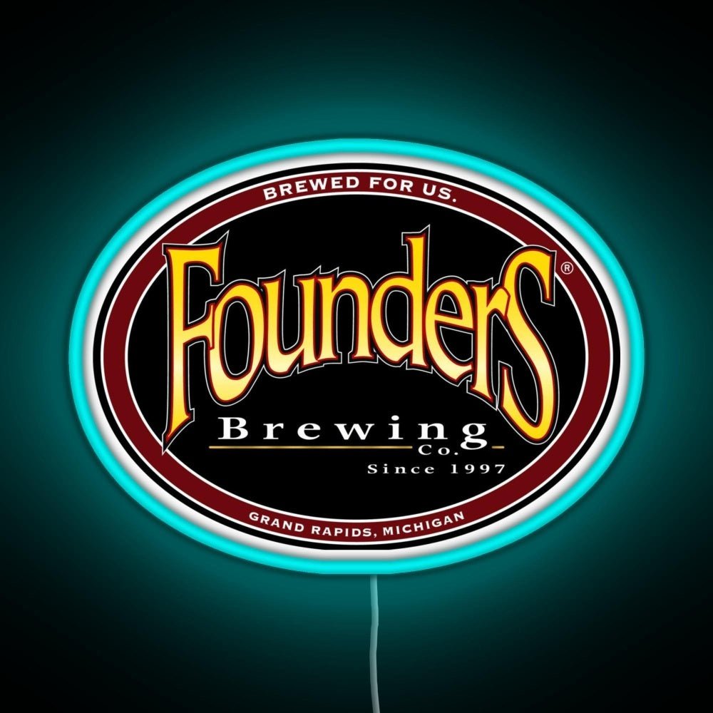 Founders Brewing Co Logo Rgb Led Neon Sign Pop Wall Art - Shineneon