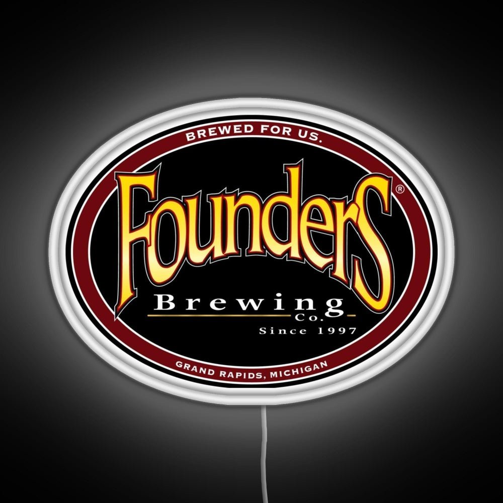 Founders Brewing Co Logo Rgb Led Neon Sign Pop Wall Art - Shineneon