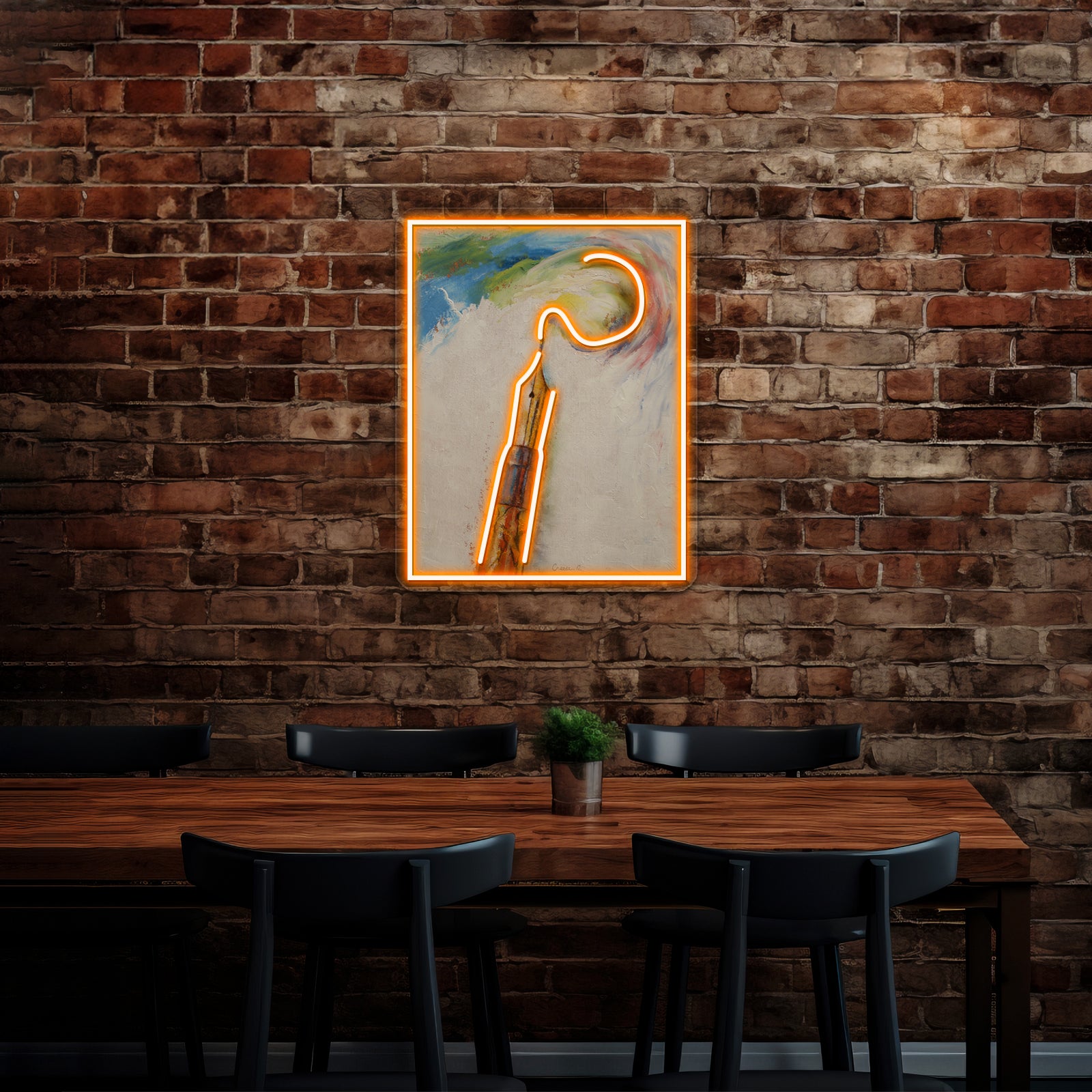 Fountain Pen Artwork Personalized Light Up Sign