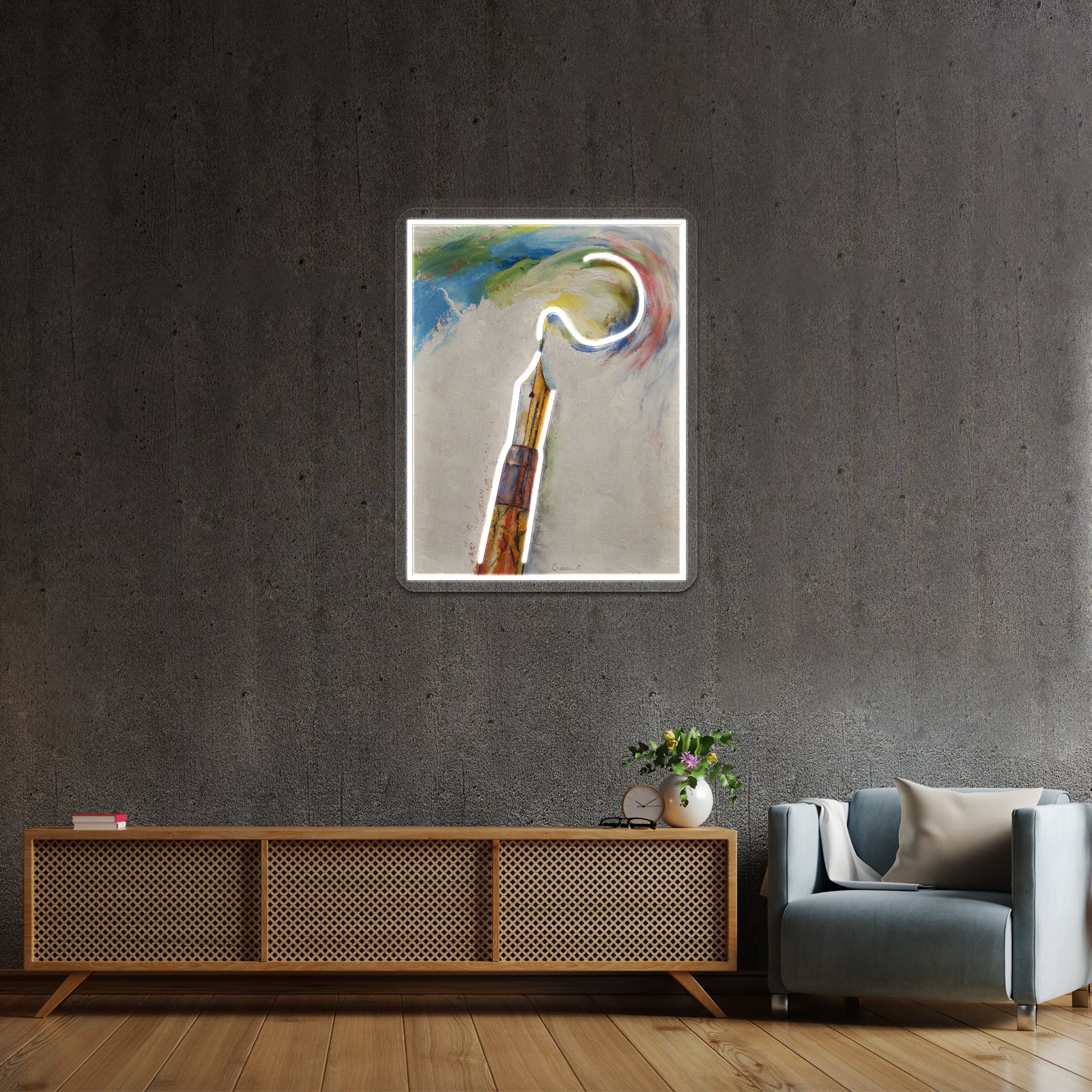 Four Christmas Symbols Led Neon Sign Artwork