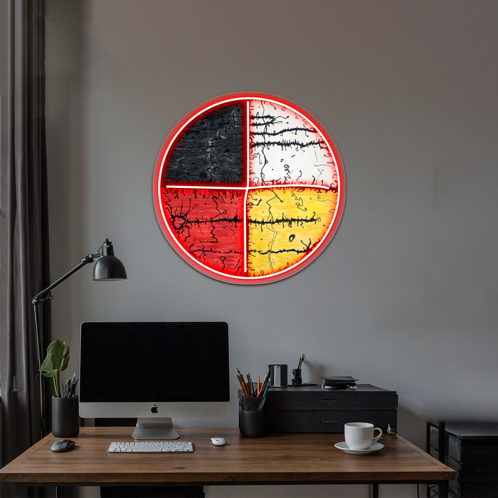 Four Colors Mandala Wall Artwork Neon Signs | Shineneon