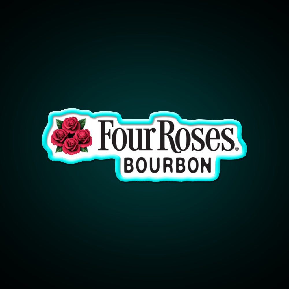 Four Roses Bourbon Whiskey Drink Bar Led Neon Sign Rgb Color