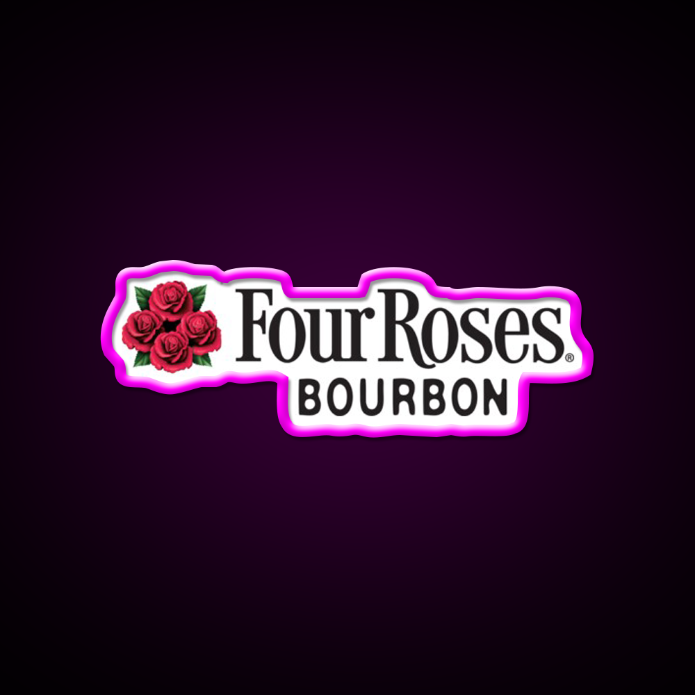 Four Roses Bourbon Whiskey Drink Bar Led Neon Sign Rgb Color