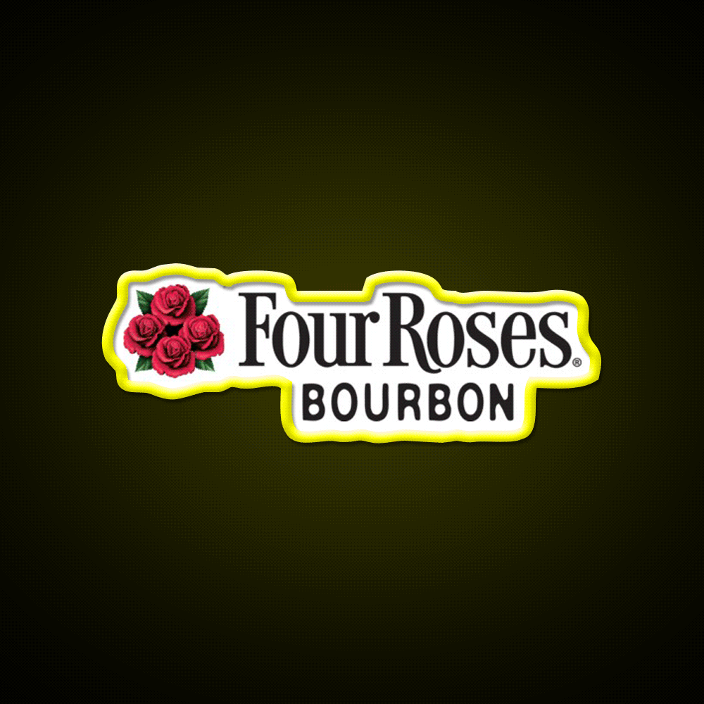 Four Roses Bourbon Whiskey Drink Bar Led Neon Sign Rgb Color