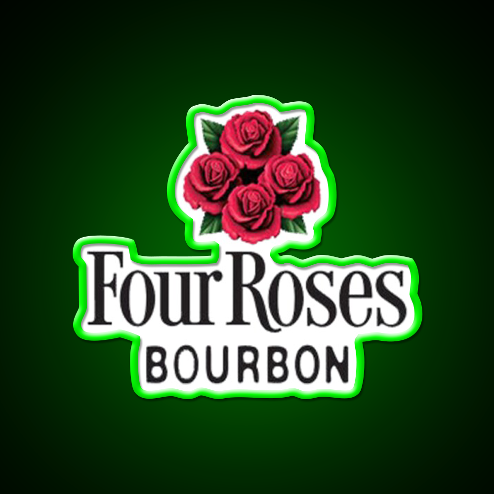 Four Roses Bourbon Whiskey Whisky Drink Bar Led Neon Sign Rgb Color