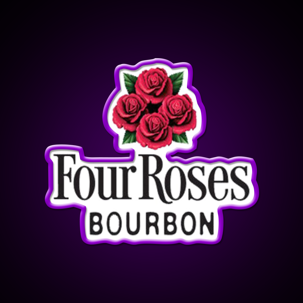 Four Roses Bourbon Whiskey Whisky Drink Bar Led Neon Sign Rgb Color