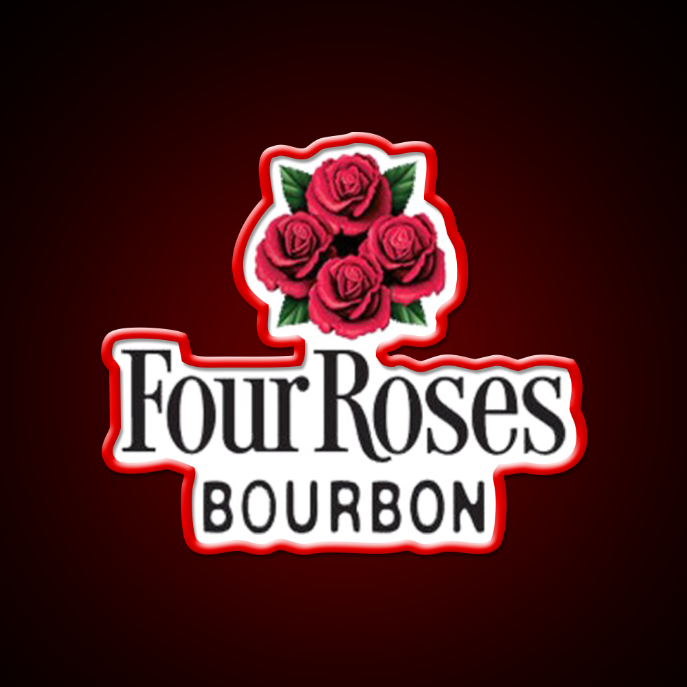 Four Roses Bourbon Whiskey Whisky Drink Bar Led Neon Sign Rgb Color