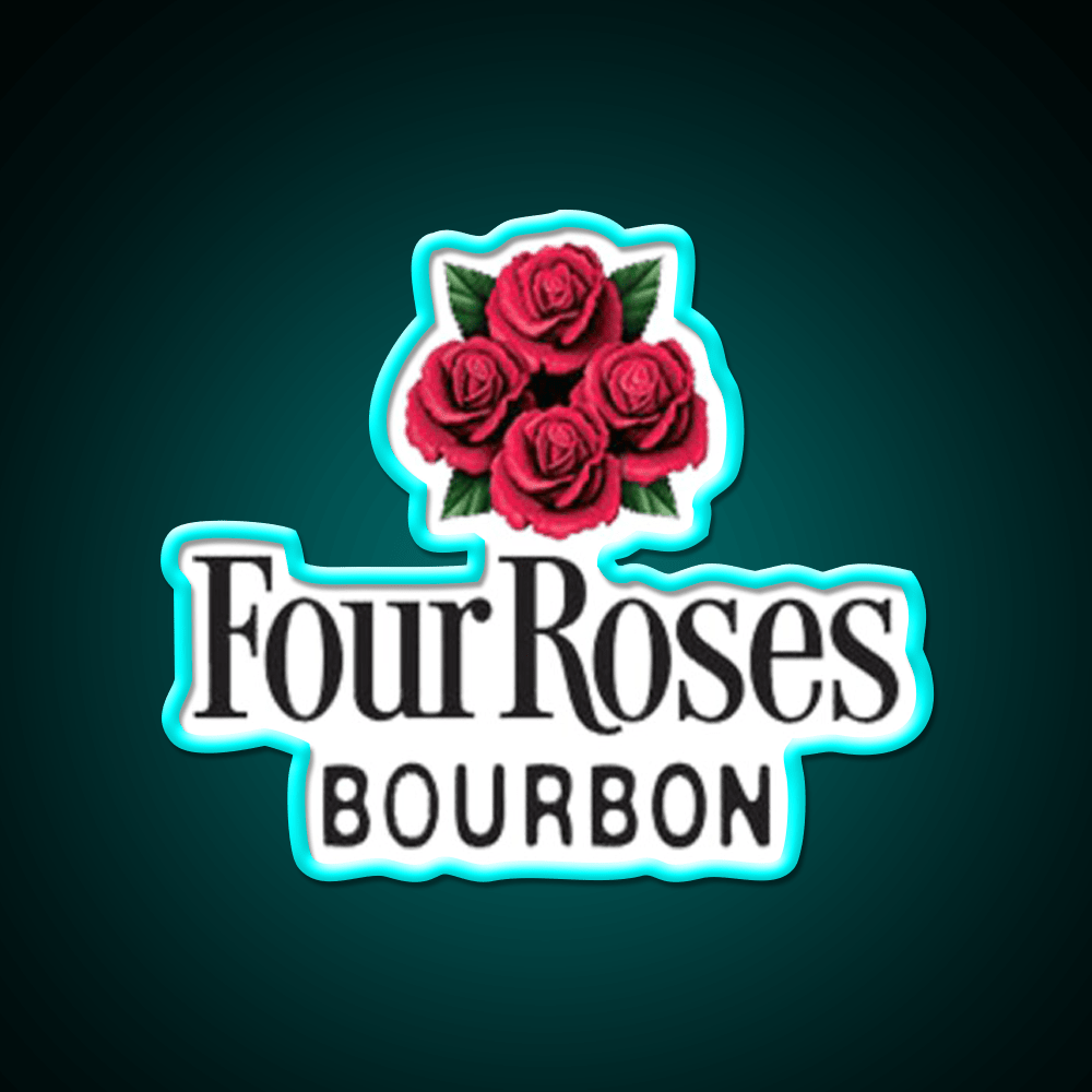 Four Roses Bourbon Whiskey Whisky Drink Bar Led Neon Sign Rgb Color - Shineneon