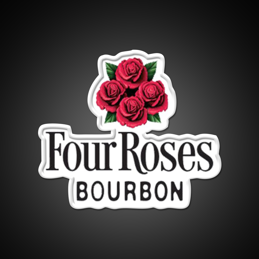 Four Roses Bourbon Whiskey Whisky Drink Bar Led Neon Sign Rgb Color
