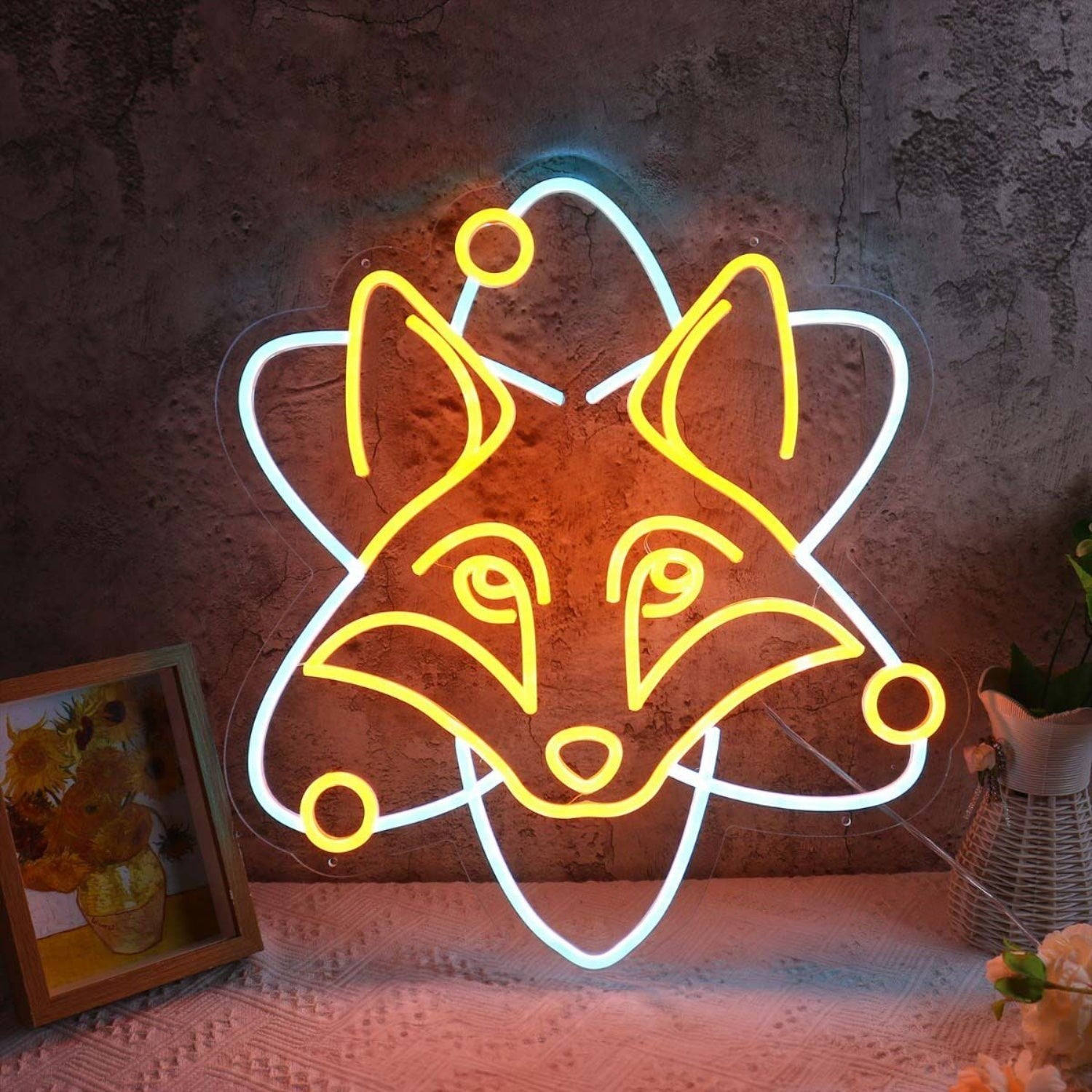 Fox Head Yellow Led Neon Sign - Shineneon