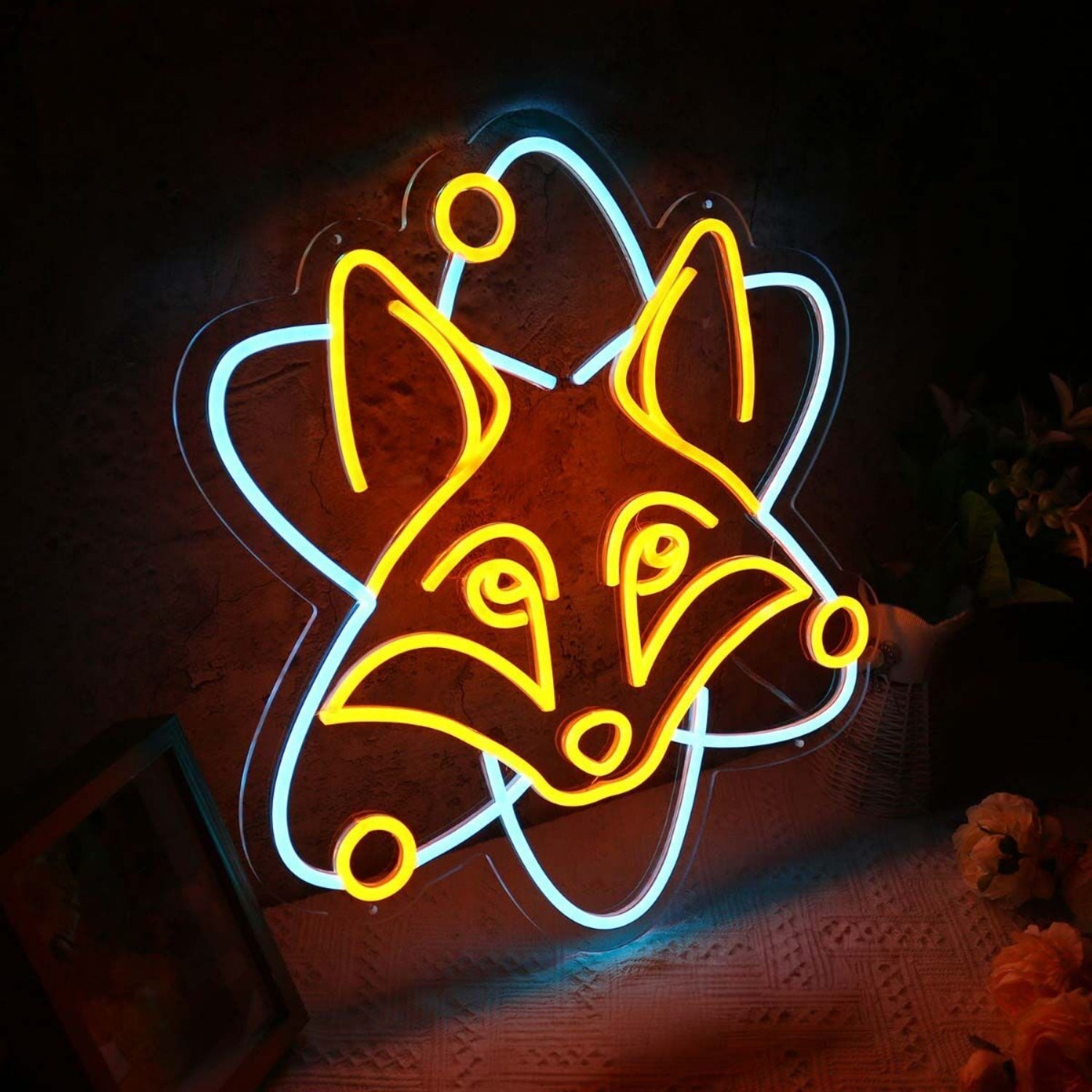 Fox Head Yellow Led Neon Sign - Shineneon