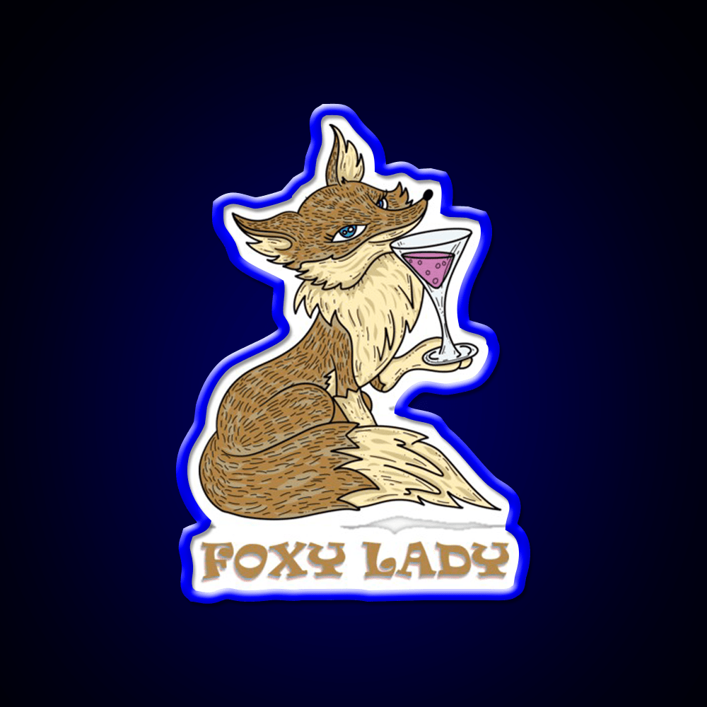 Foxy Lady Cocktail Bar Decor Led Neon Sign Rgb Color - Shineneon