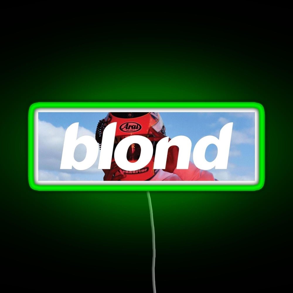 Frank Ocean Blond Helmet Box Logo Rgb Led Neon Sign Pop Wall Art - Shineneon