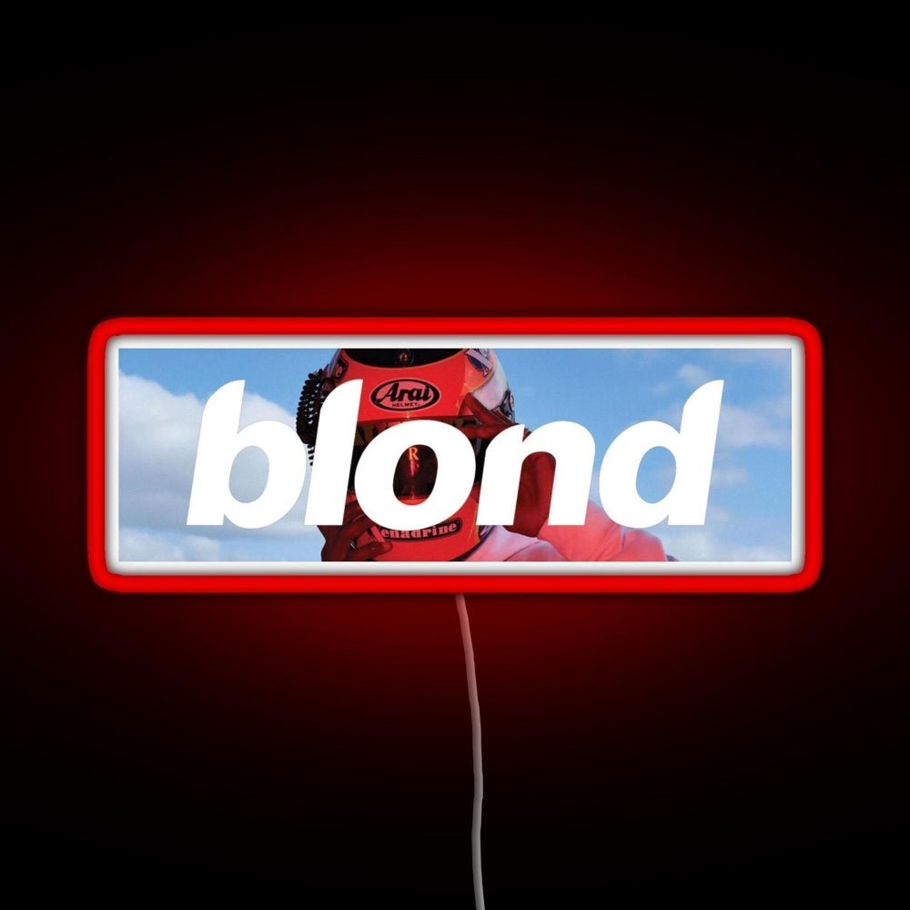 Frank Ocean Blond Helmet Box Logo Rgb Led Neon Sign Pop Wall Art - Shineneon