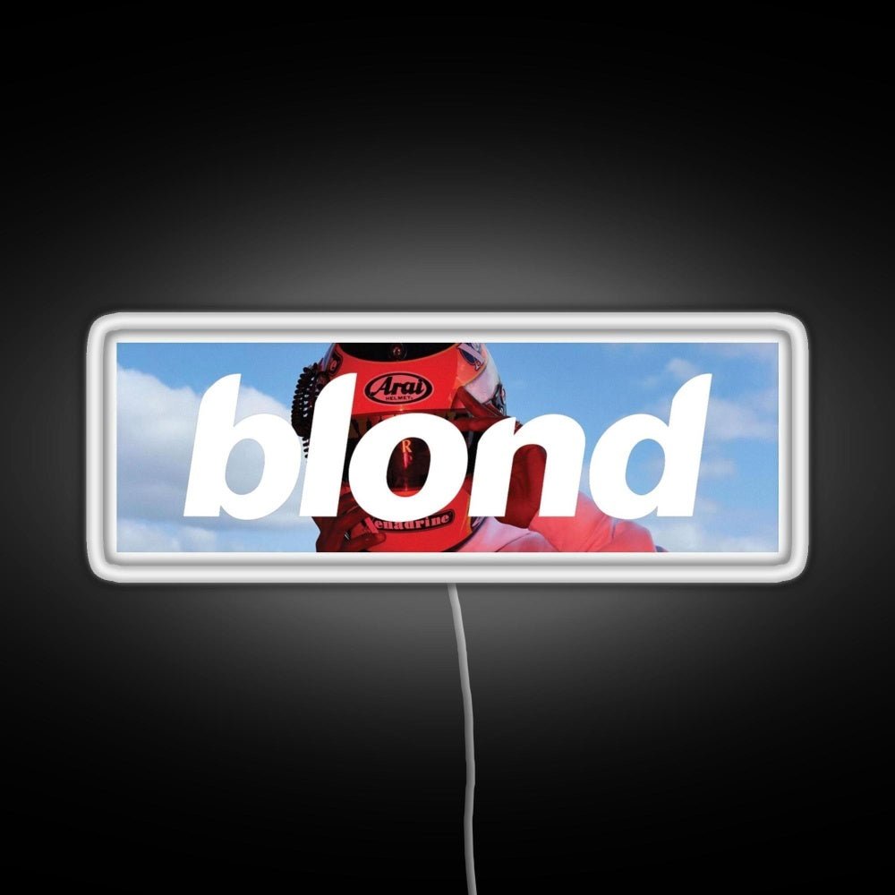 Frank Ocean Blond Helmet Box Logo Rgb Led Neon Sign Pop Wall Art - Shineneon
