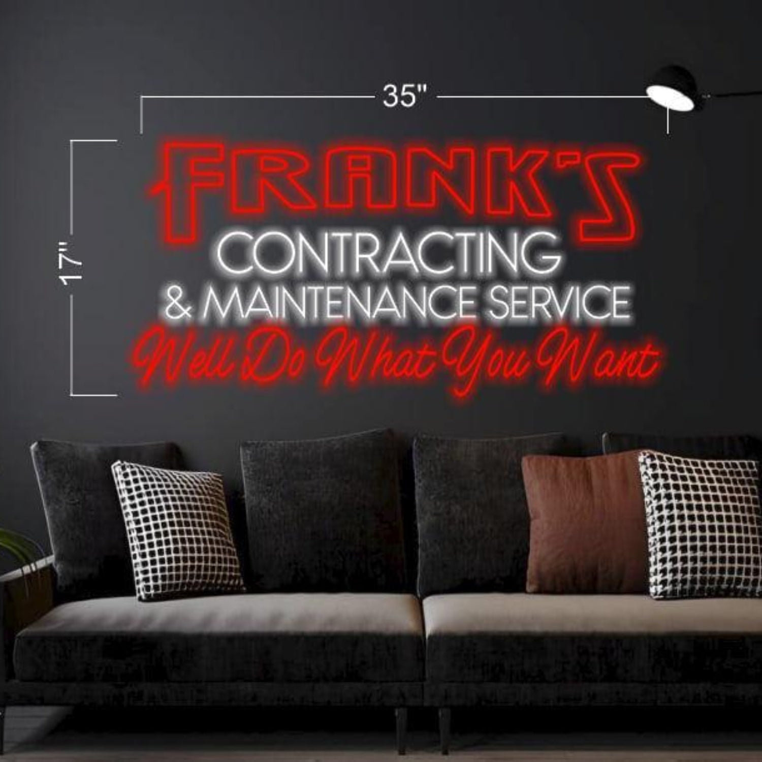 Franks Red White Led Neon Sign For Indoor Business Branding | Shineneon