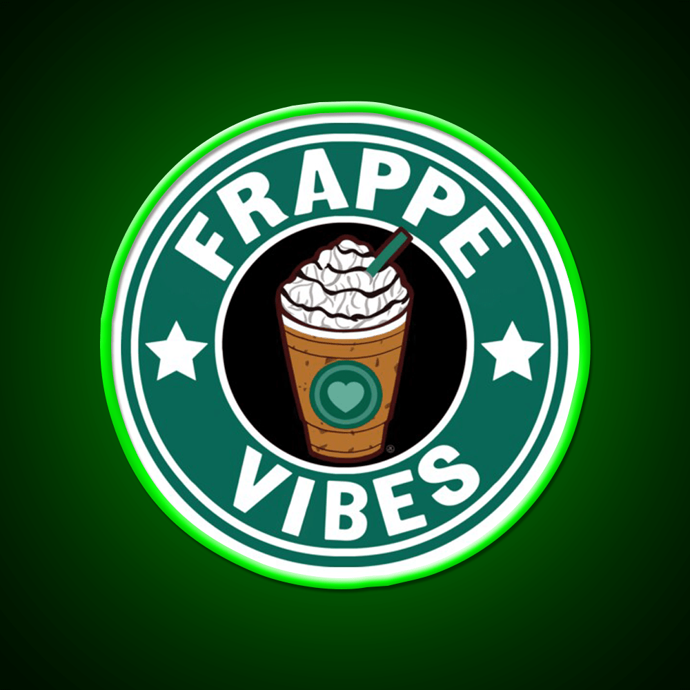 Frappe Vibes Cafe Led Neon Sign Espresso Bar Art Rgb Color - Shineneon