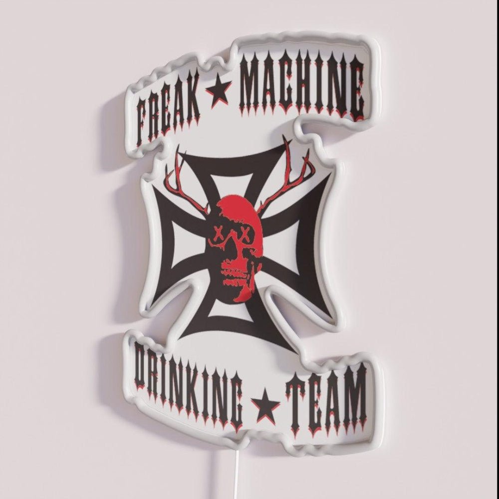 Freak Machine Drinking Team Rgb Led Neon Sign - Shineneon